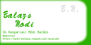 balazs modi business card