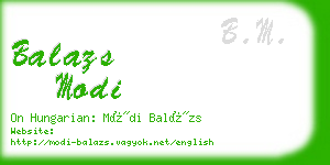 balazs modi business card